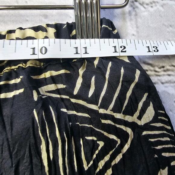 Vintage Chico's 100% Silk Shell Tribal African Print Pleated Maxi Skirt Size XS? - Picture 8 of 9
